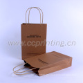 Pacote De Alimentos Brown Kraft Paper Bag With Paper Handle